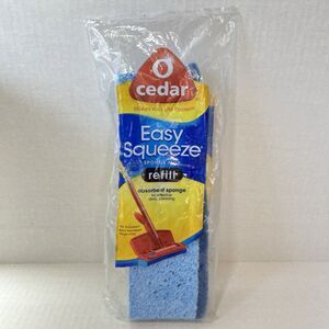 O Cedar Easy Squeeze Sponge Mop Refill Sealed New Old Stock Hinged Solid Blue